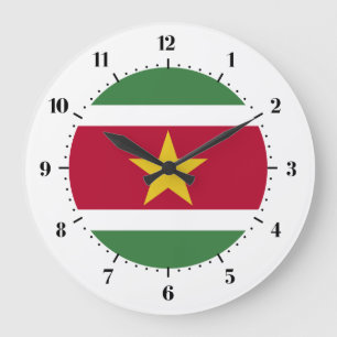 Surinamesisk flagga stor klocka