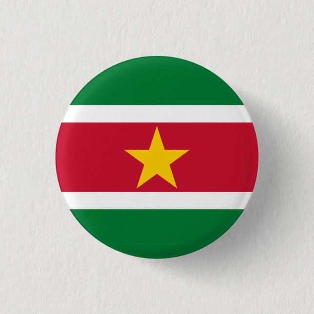 Surinams nationella flagga knapp (Framsida)