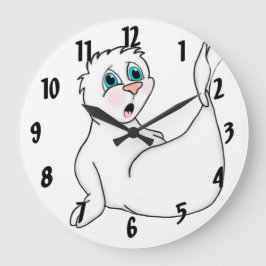 Surprisad säl stor klocka