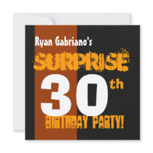SURPRISE 30års födelsedag Modern Black och Guld W5