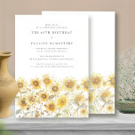 SURPRISE 60:e Födelsedagsfesten Boho Sommar Solros Inbjudningar<br><div class="desc">Moderna solblommor med mjuk gult är inkapslade i ängsblommor. En estetisk contemporary på den traditionella rustiska solrossen.</div>