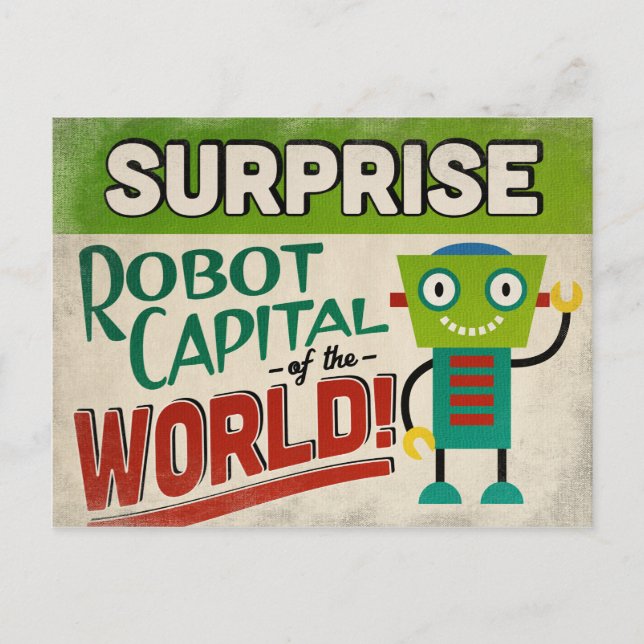 Surprise Arizona Robot - Lustig Vintage Vykort (Framsida)