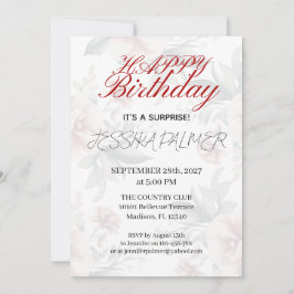 Surprise Birthday Invitation Inbjudningar