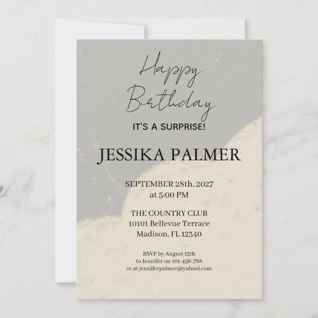 Surprise Birthday Invitation Inbjudningar (Framsida)