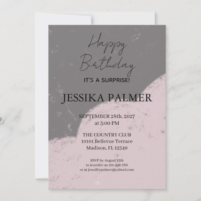 Surprise Birthday Invitation Inbjudningar (Framsida)