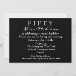 Surprise Birthday Party Invitation Fiftieth Inbjudningar