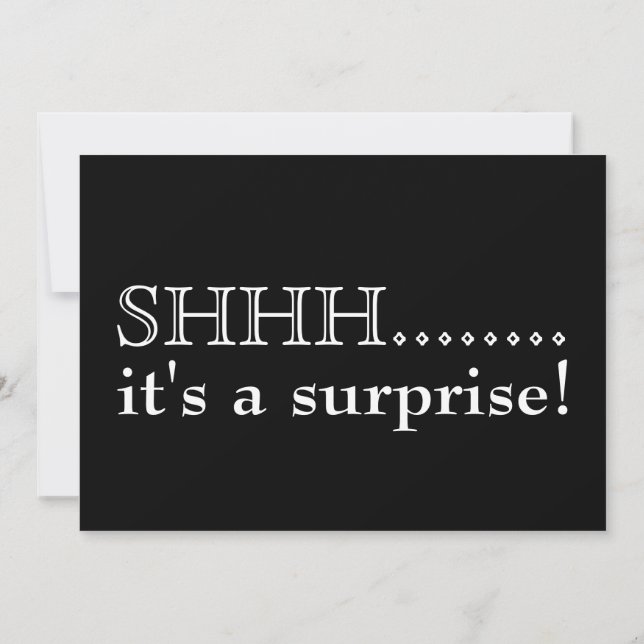 Surprise Birthday Party Invitation Fiftieth  Inbjudningar (Baksida)