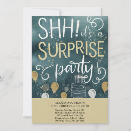 Surprise Birthday Party Invitation Inbjudningar