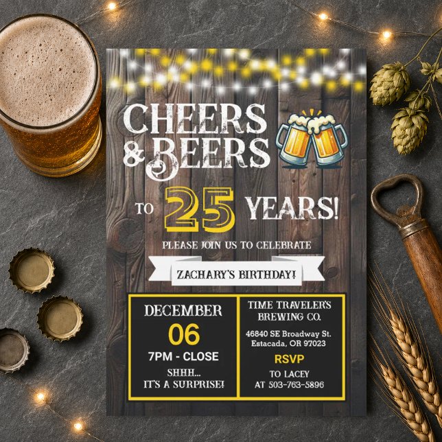Surprise Brewery firar Cheers och Beers i 25 år Inbjudningar (Skapare uppladdad)