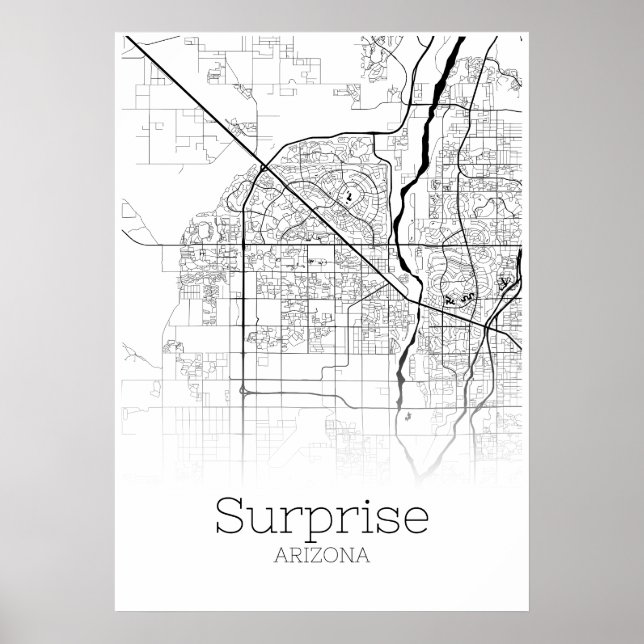Surprise Karta - Arizona - City Karta Poster (Framsidan)