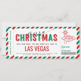 Surprise Las Vegas Resa Gift Biljett Voucher Inbjudningar