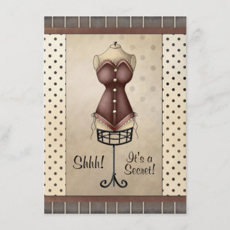 Surprise Möhippa (Lingerie) Shower-inbjudan Inbjudningar