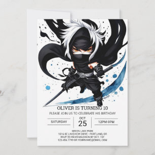 Surprise Ninja Äventyr Kids' födelsedag Inbjudningar