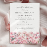 SURPRISE PARTY 18th Birthday Pink Carnation Floral Inbjudningar<br><div class="desc">Perfect invitation for an January birthday party. Carnation is the birth flower for that month. It forms a pretty watercolor bottom border on this floral invitation template. All text is editable</div>