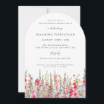 SURPRISE PARTY 21st Birthday August Birth Flower Inbjudningar<br><div class="desc">Perfect invitation for an August birthday party. Pink gladiolus is the birth flower for that month. It forms a pretty watercolor bottom border on this floral personalized invitation. All text is editable</div>
