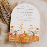 SURPRISE PARTY 21ST Birthday Pumpkin Wildblomma Inbjudningar<br><div class="desc">Pumpor är inkapslade i delikat guldfärgad gult och orange vilda blommor för att skapa en elegant estetisk. Hela texten är redigerbar så att du enkelt kan tränga in i ditt eget speciella humör.</div>