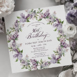 SURPRISE PARTY 30års födelsedag Lila Lilac Blommig Inbjudningar<br><div class="desc">Mjuka lila lilacs med vattenfärg skapar en söt överraskningsinbjudan till party födelsedag. Typografin tillför en estetisk elegant. Den här födelsedagsinbjudan finns i både traditionell kartong och en nedladdningsbar version. Det är en del av Lila Vår Lilac Flower-samlingen. Du kan välja ett tema och sedan enkelt skapa ett unikt inbjudningspaket, välkomsttecken...</div>