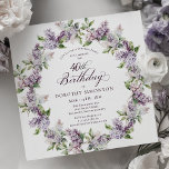 SURPRISE PARTY 40:e födelsedag Lila Lilac Blommigt Inbjudningar<br><div class="desc">Mjuka lila lilacs med vattenfärg skapar en söt överraskningsinbjudan till party födelsedag. Typografin tillför en estetisk elegant. Den här födelsedagsinbjudan finns i både traditionell kartong och en nedladdningsbar version. Det är en del av Lila Vår Lilac Flower-samlingen. Du kan välja ett tema och sedan enkelt skapa ett unikt inbjudningspaket, välkomsttecken...</div>