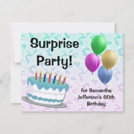 Surprise Party Birthday bjudande, 60:e eller annan Inbjudningar