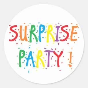 "Surprise Party" - Stickers Runt Klistermärke