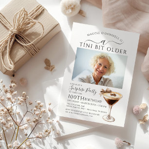 SURPRISE PARTY Tini Bit Older Martini 100:e Inbjudningar