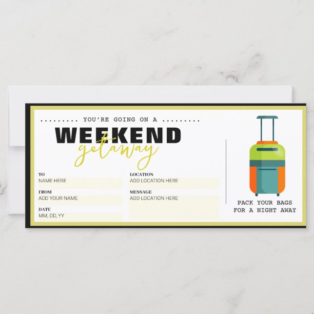 Surprise Travel Gift Voucher från födelsedagen (Framsida)