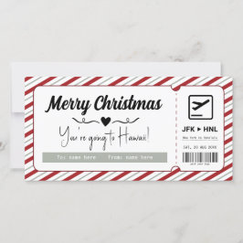 Surprise Vacation Gift Voucher Digital eller tryck Julkort