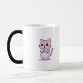Surprised Cat Cute Cartoon Character Magisk Mugg