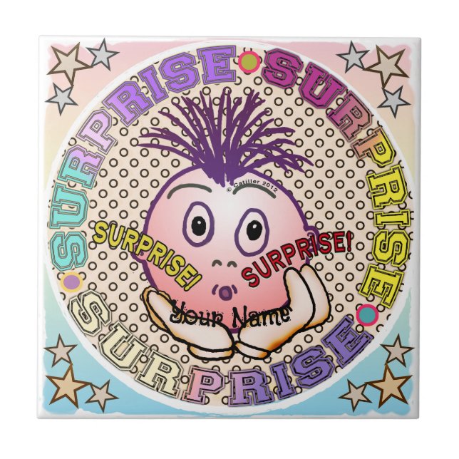 Surprised Face  Kakelplatta (Framsidan)