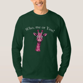 Surprised Pink Giraffe T Shirt