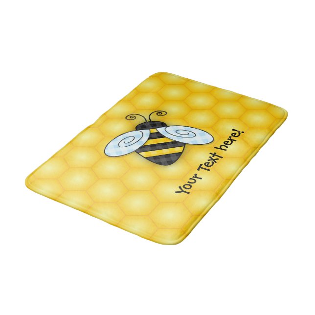 Surrandehumla- och honungskakasymbol badrumsmatta (Vinklad)