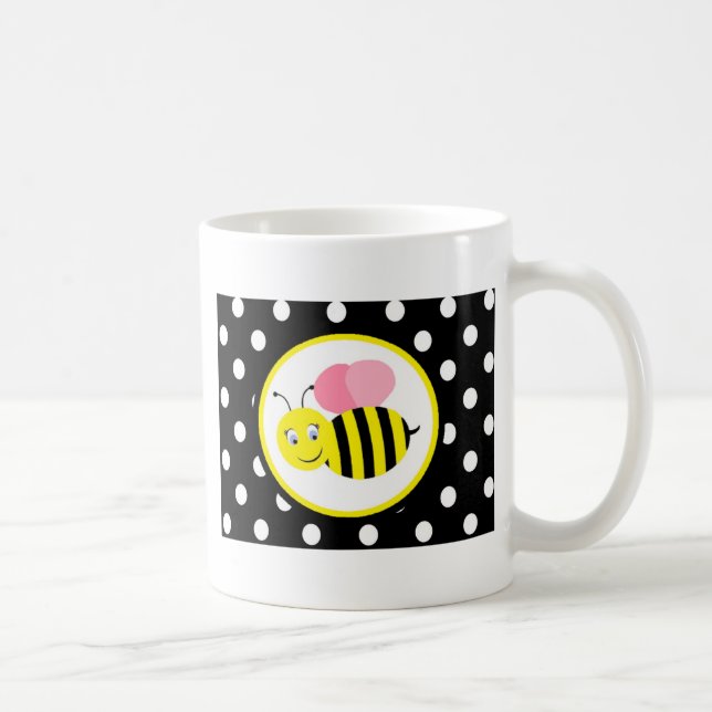 Surrandehumla - rosa/svart kaffemugg (Höger)