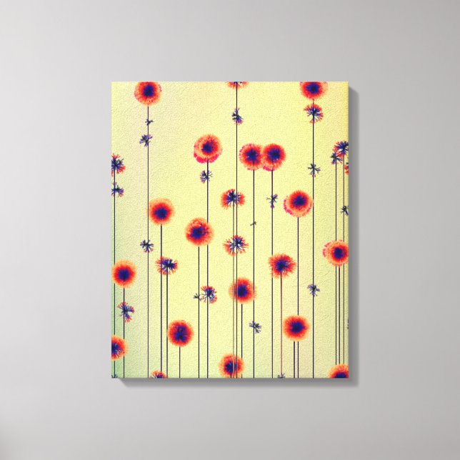 Surreal 22 x 28 Modern Wildblommor Canvastryck (Framsida)