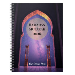 Surreal 3D Islamic Arch Night Anteckningsbok