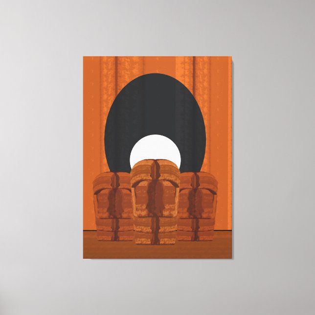 Surreal Abstrakt Mysterium och Kontemplation Canvastryck (Framsida)