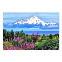 Surreal Alaska Wilderness-målning Fototryck