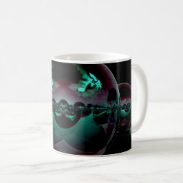 Surreal Alien liggande - Grönt Light Kaffemugg