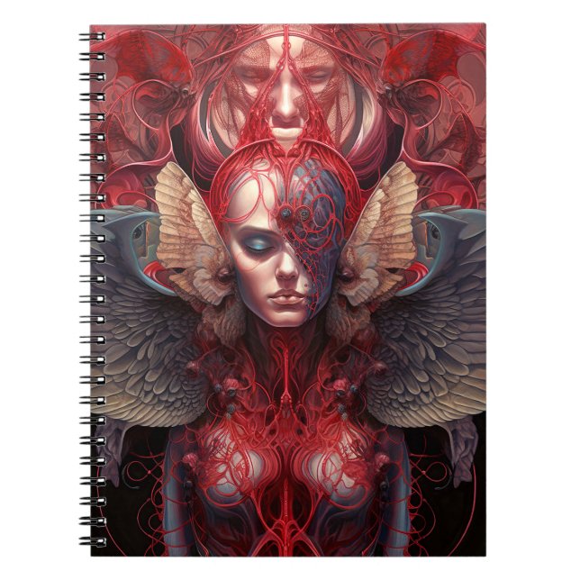 Surreal Angel Artwork Anteckningsbok (Framsidan)