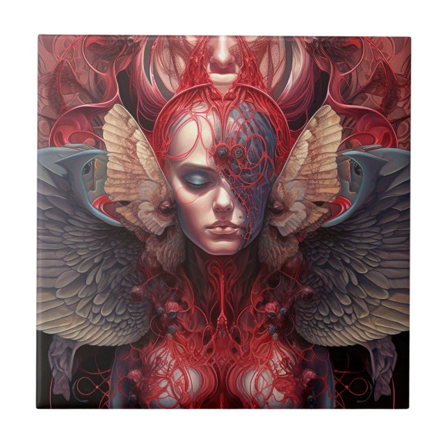 Surreal Angel Artwork Kakelplatta (Framsidan)