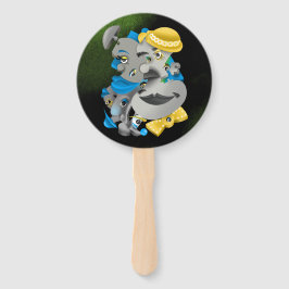 Surreal Ansikte och Jigszle Puzzle Sommar Fläkt