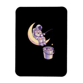Surreal astronaut fiskar efter stjärnor Väggkonst Magnet