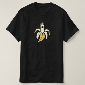 Surreal Banana med Öga - minimalistisk Unisex Tshi T Shirt