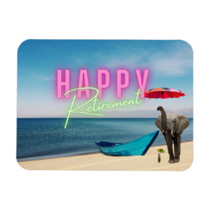 Surreal Beach-scen lycklig Pension Magnet