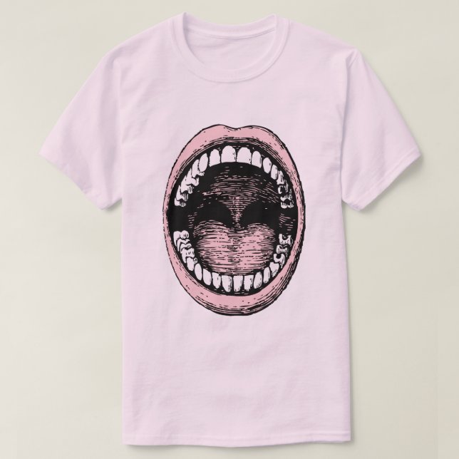 SURREAL BIG MOUTH ILLUSTRATION T-SHIRT (Design framsida)