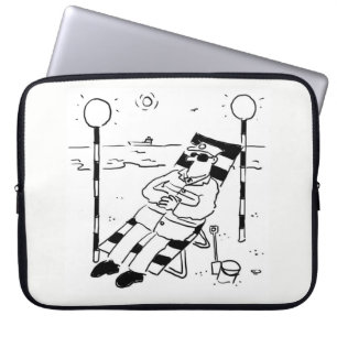 Surreal bild av en Lollipop Man Sunbad på Laptop Sleeve
