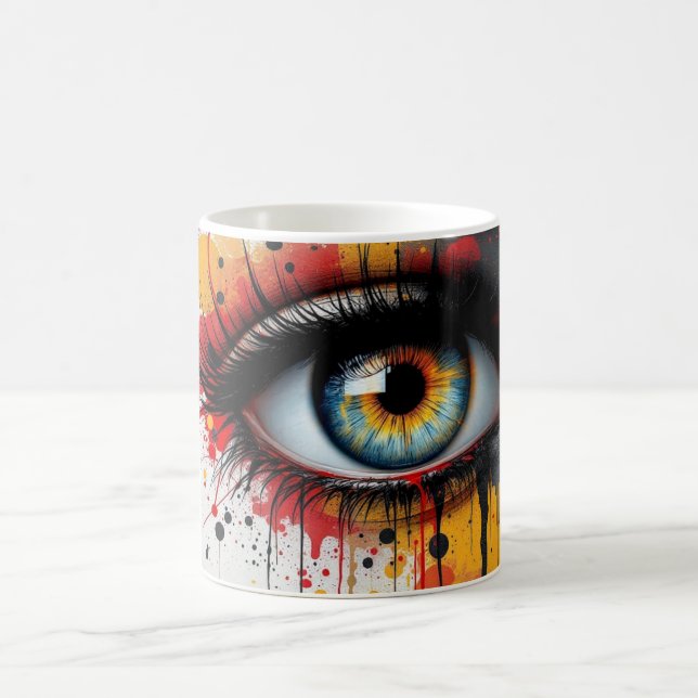 Surreal blickstänk kaffemugg (Center)