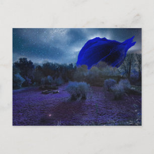 Surreal blue liggande vykort