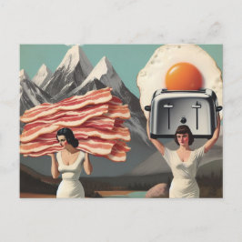 Surreal Breakfast  Helg Vykort