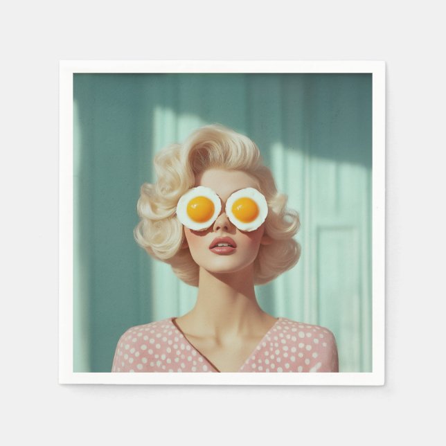 Surreal Breakfast Mode Porträtt Pappersservett (Framsidan)