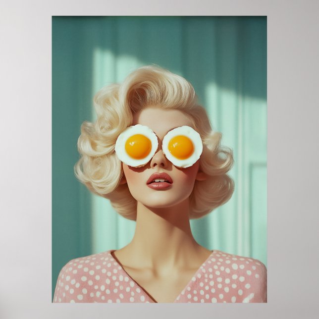 Surreal Breakfast Mode Porträtt Poster (Framsidan)